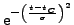 $\mathrm{e}^{-\left(\frac{ t-t_C}{\sigma}\right) ^2}$